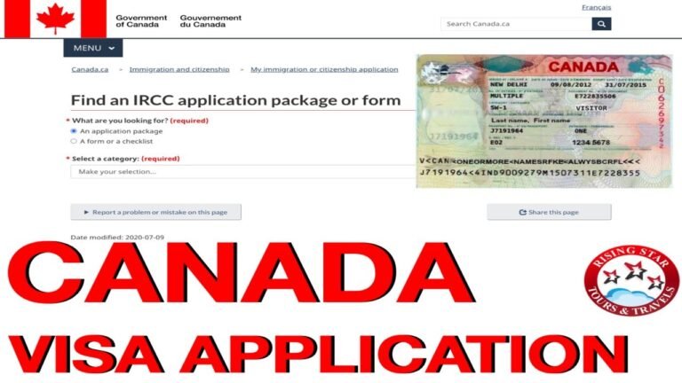 Apply For Canada Visa Application Online